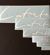 Car stickers &quot;Latviete&quot; white