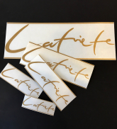 Car stickers &quot;Latviete&quot; gold