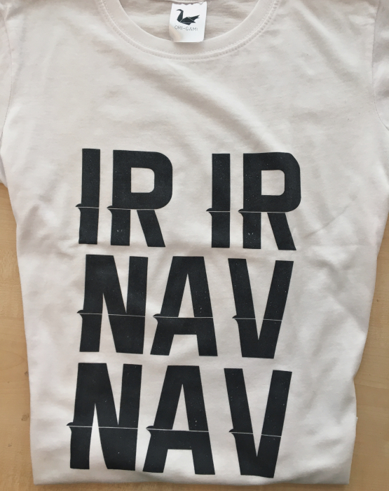 T-shirt &quot;Ir ir, nav nav&quot; women's