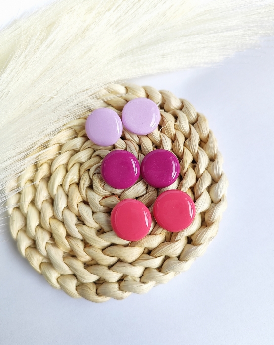 Set of stud earrings &quot;Pink dream&quot;