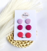 Set of stud earrings &quot;Pink dream&quot;