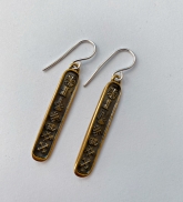 Bronze earrings &quot;7 protective marks&quot;