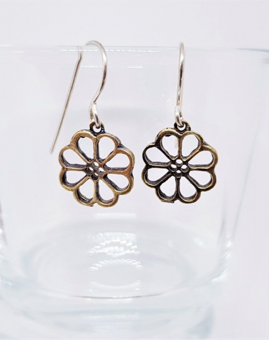 Bronze earrings &quot;Sign of Sun&quot;