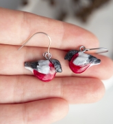 Earrings &quot;Red breast&quot;