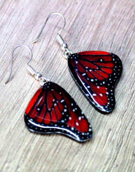 Earrings "Butterfly wings" -  red