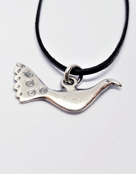 Silver pendant "Water bird"