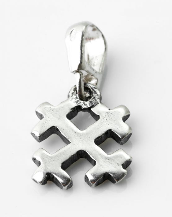 Silver pendant &quot;Māras cross&quot;