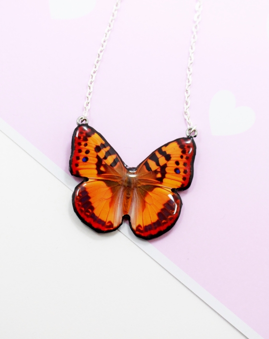 Necklace &quot;Butterfly&quot; - sunset